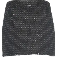 Fuste scurte Dama - Fuste scurte Liu Jo Boucl mini skirt with sequins Black Femei (BM 19032235) - B-mall.ro