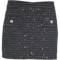 Fuste scurte Bouclé mini skirt with sequins Femei