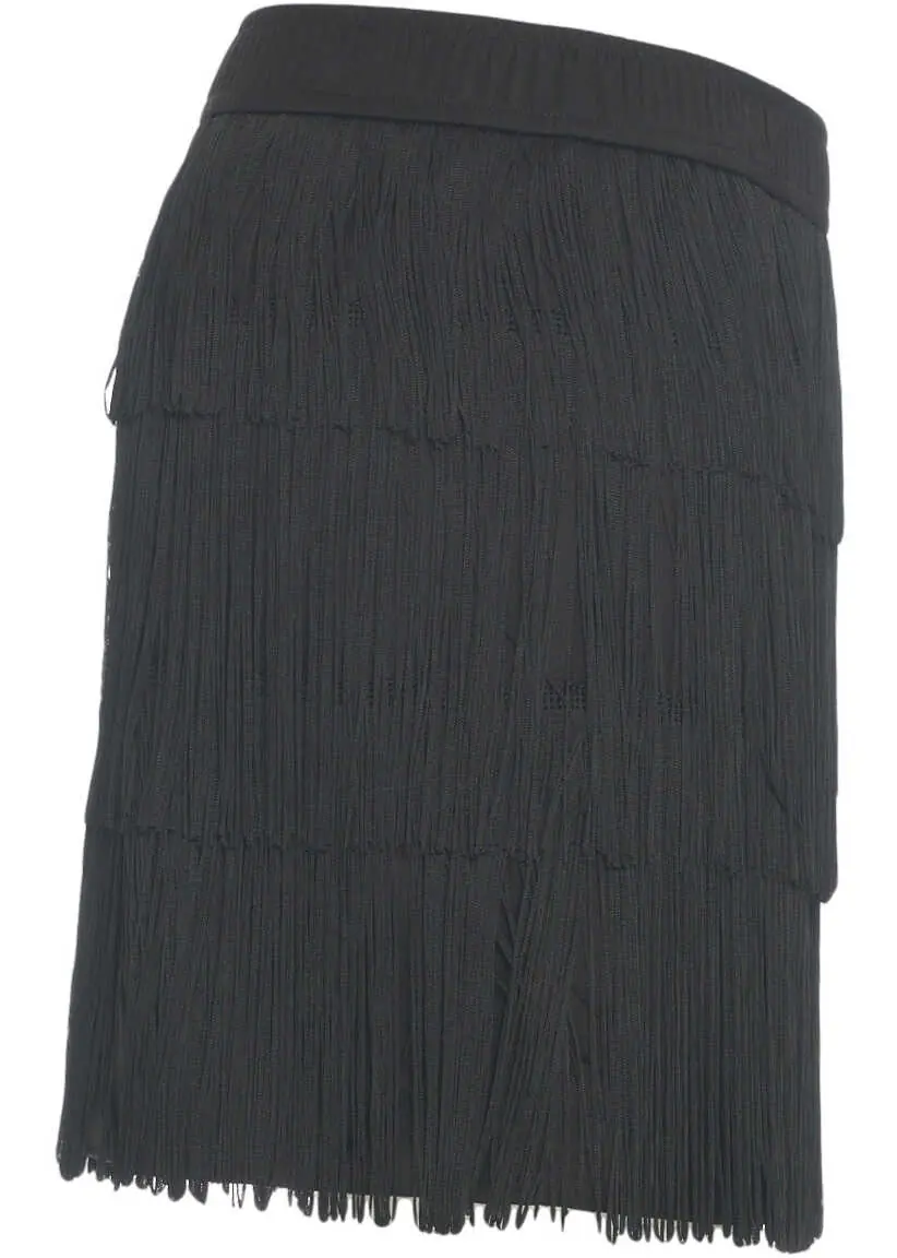 Fuste scurte 8PM Mini skirt with fringes Julia Black Femei (BM 19032238) 4