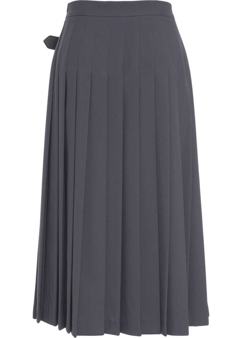 Fuste lungi Otto d ame Pleated skirt KEO Grey Femei (BM 19032241) 4