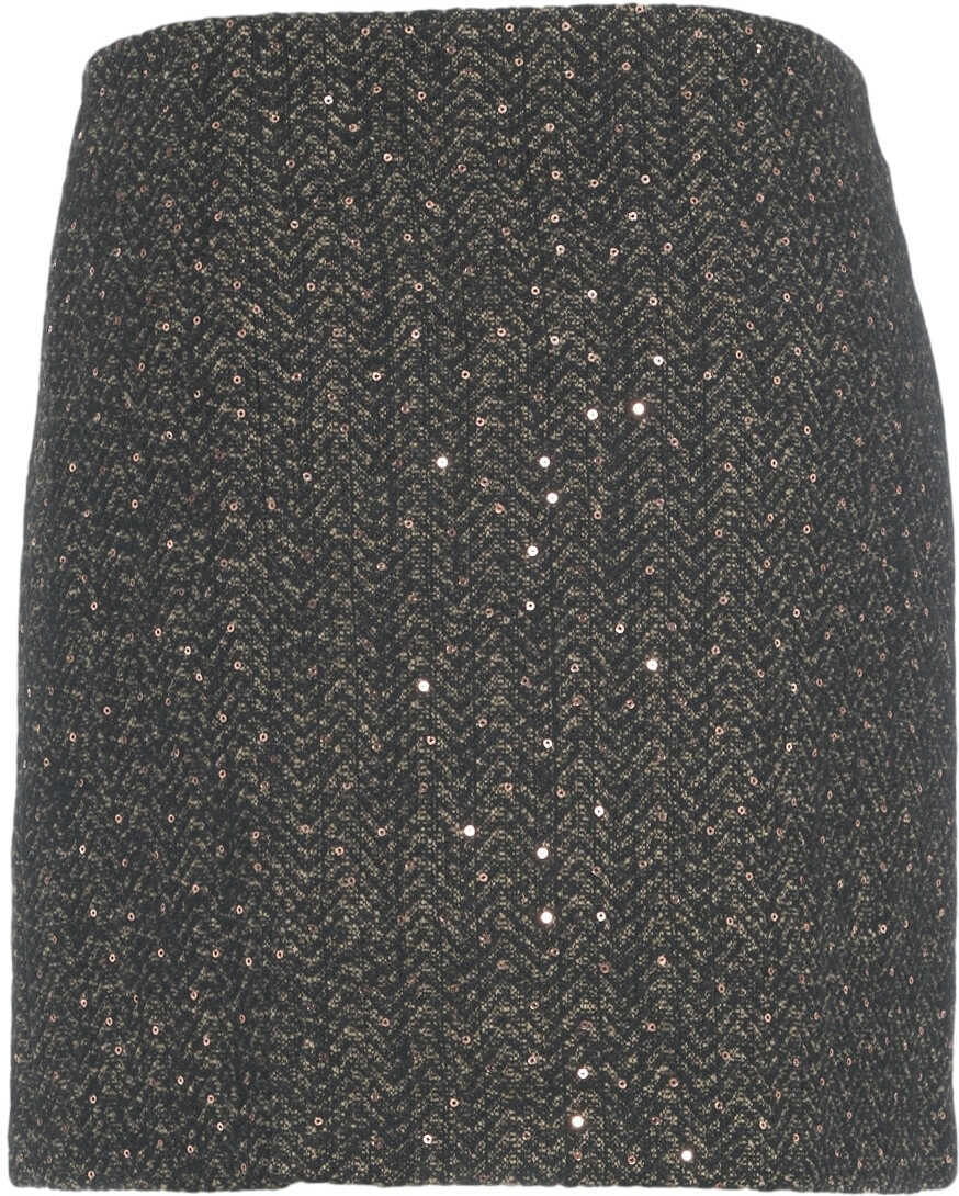Fuste scurte Kaos Mini skirt with sequins Brown Femei (BM 19032256) 5