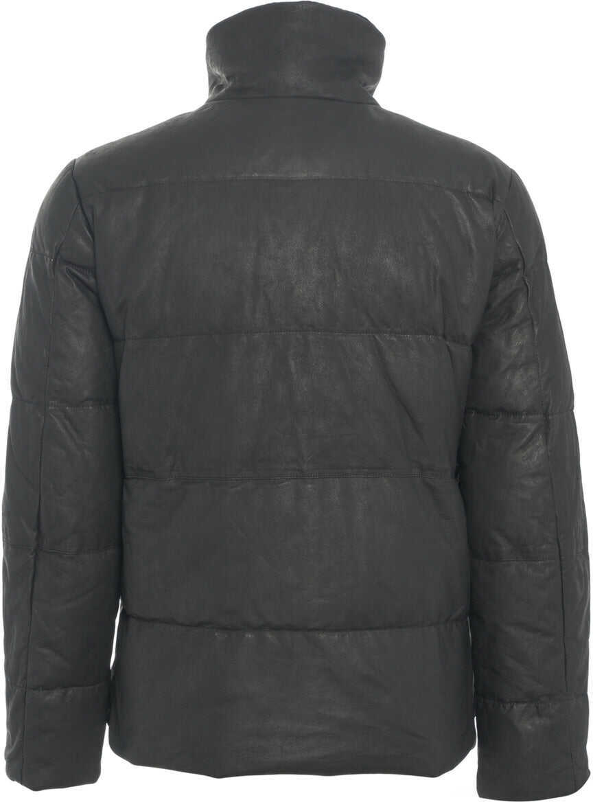 Geci de iarna Giorgio Brato Padded leather jacket Black Barbati (BM 19032283) 3