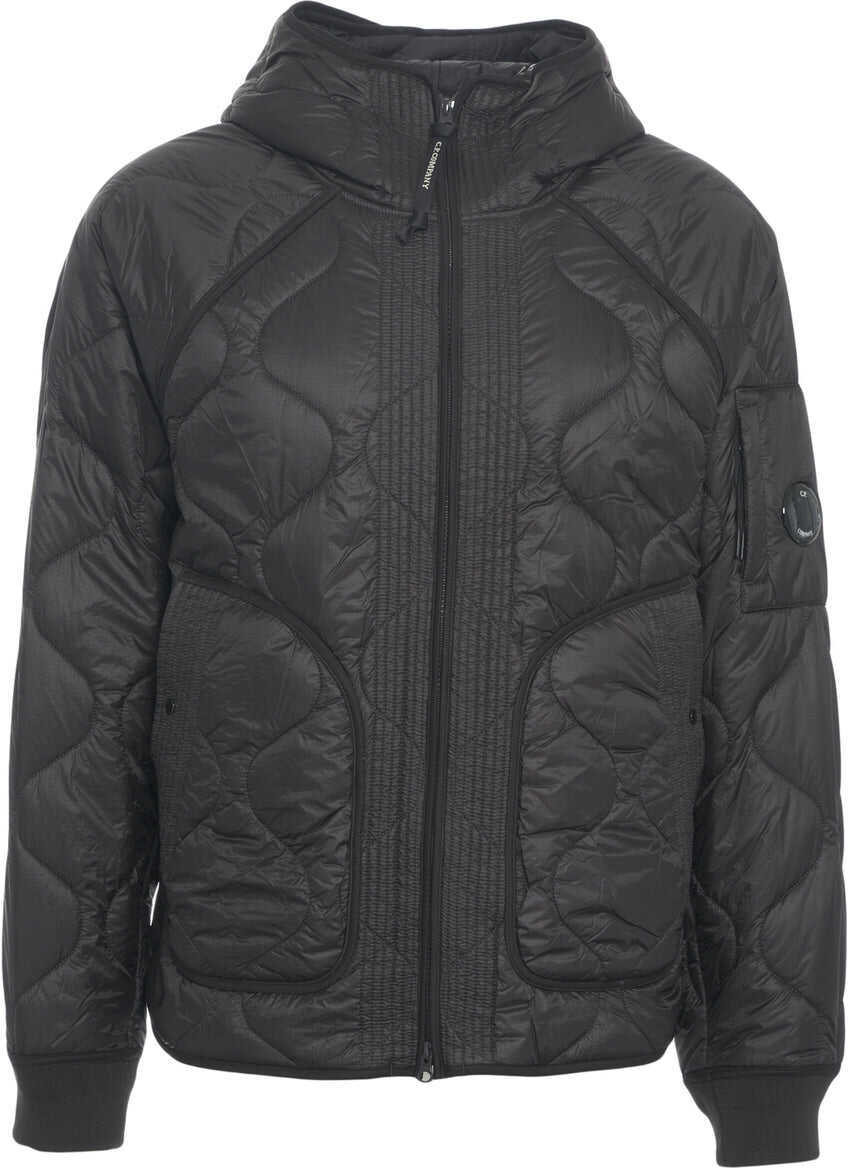 Geci de iarna C.P. Company Hooded quilted jacket Black Barbati (BM 19032289) 2