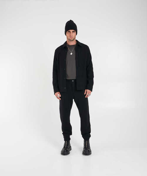 Jachete Transit Virgin wool overshirt Black Barbati (BM 19032310) 3