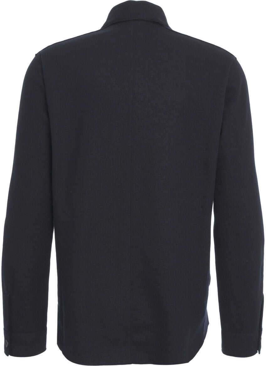 Jachete Transit Virgin wool overshirt Blue Barbati (BM 19032310) 3