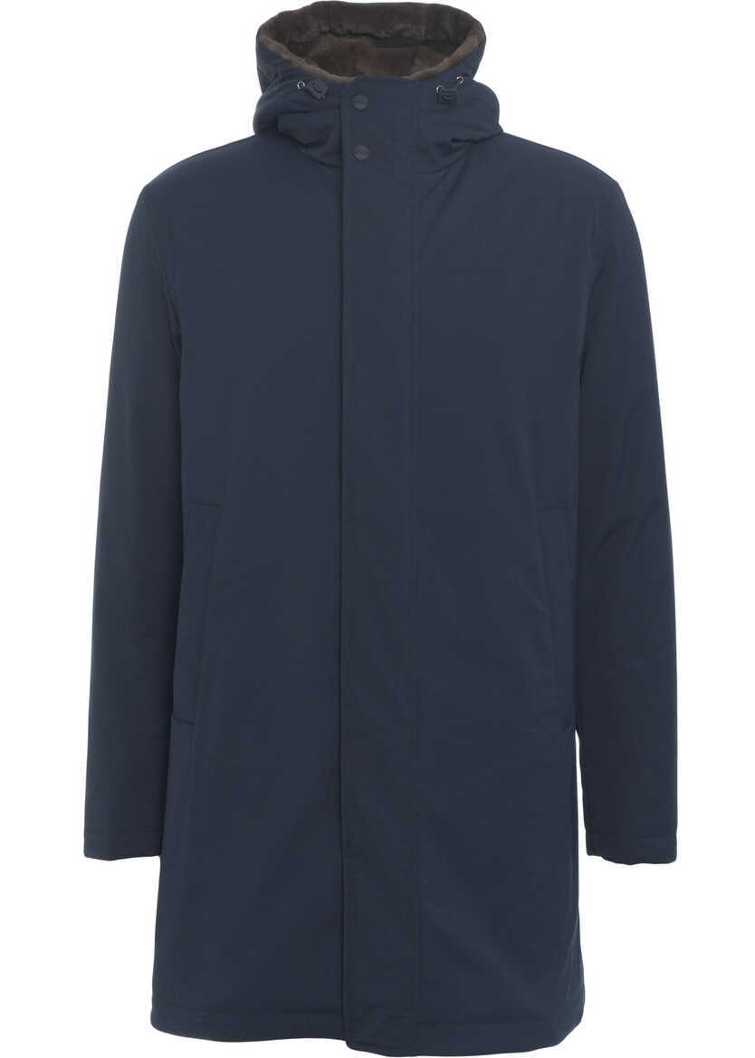 Geci Parka Herno Parka with faux fur hood Blue Barbati (BM 19032346) 2