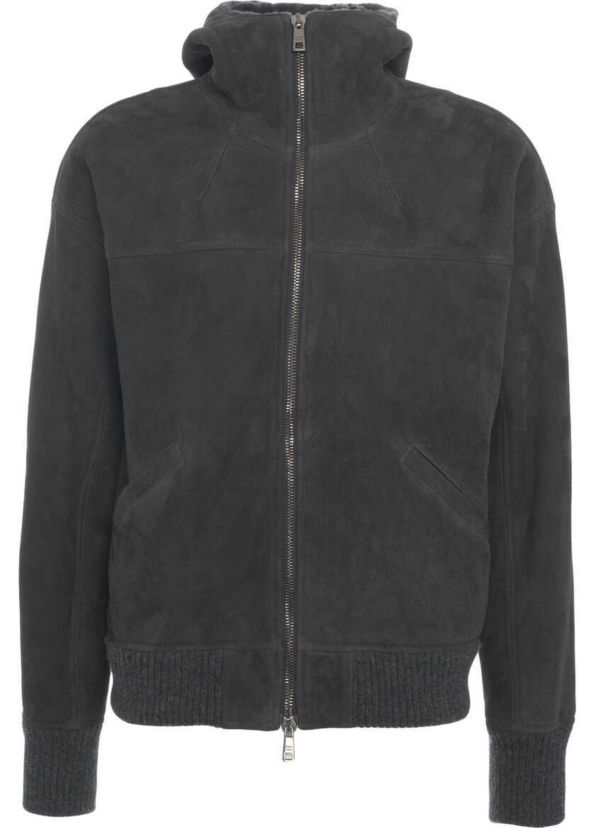 Bomber jacket Giorgio Brato Suede bomber jacket Black Barbati (BM 19032364) 2