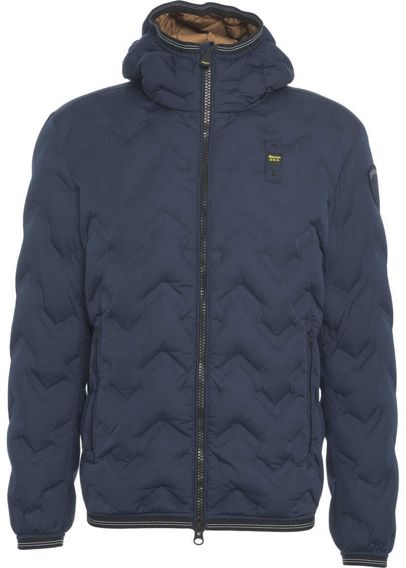 Geci de iarna Blauer Hooded quilted jacket Blue Barbati (BM 19032379) 2