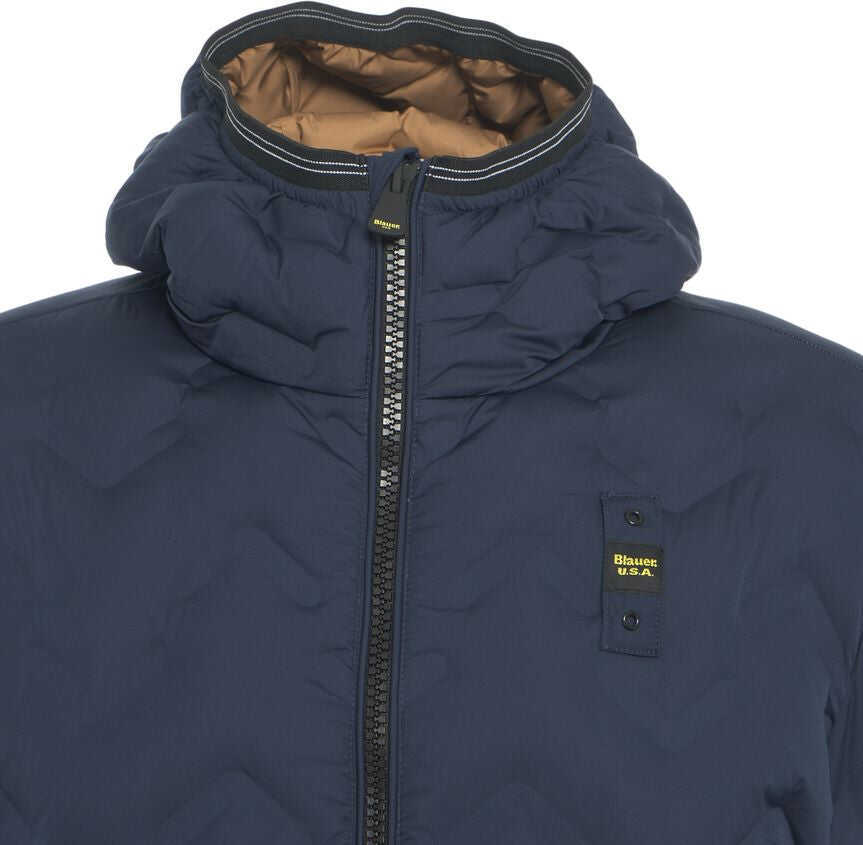 Geci de iarna Blauer Hooded quilted jacket Blue Barbati (BM 19032379) 4
