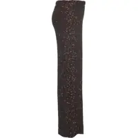 Pantaloni office Dama - Pantaloni office Solotre Trousers with sequins Brown Femei (BM 19032382) - B-mall.ro