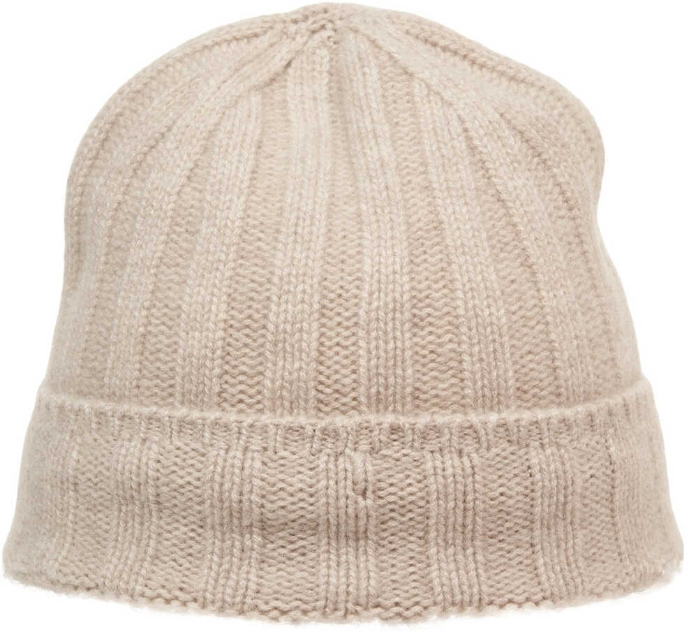 Caciuli MVM Ribbed knit beanie Beige Femei (BM 19032433) 1