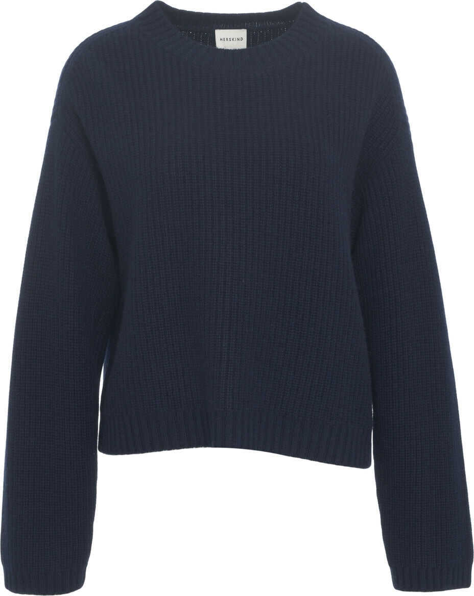 Pulovere casual Herskind Ribbed Pullover Sabby Blue Femei (BM 19032529) 2