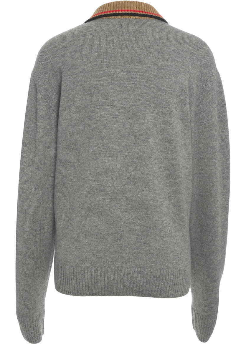 Tricouri Polo N21 Knit polo shirt Grey Femei (BM 19032538) 3