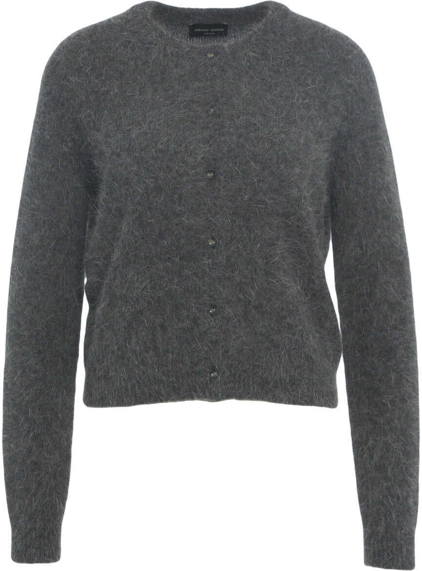 Cardigane Roberto Collina Knit Cardigan with Button Closure Grey Femei (BM 19032547) 2