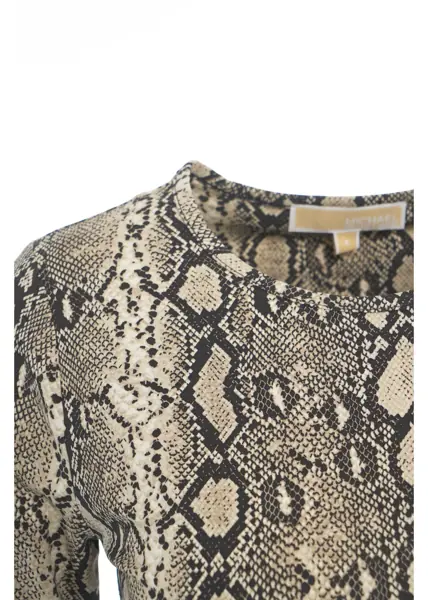 Tricouri Michael Kors Long-sleeve shirt with animal print Multicolor Femei (BM 19032559) 4