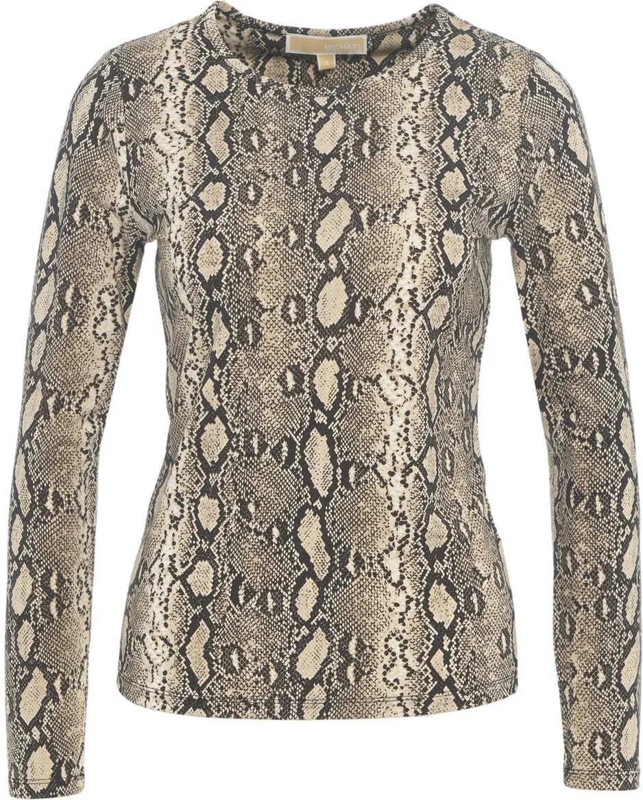 Tricouri Michael Kors Long-sleeve shirt with animal print Multicolor Femei (BM 19032559) 6