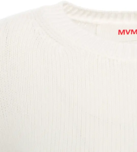 Pulovere MVM Knit Sweater with Crew Neck White Femei (BM 19032562) 4