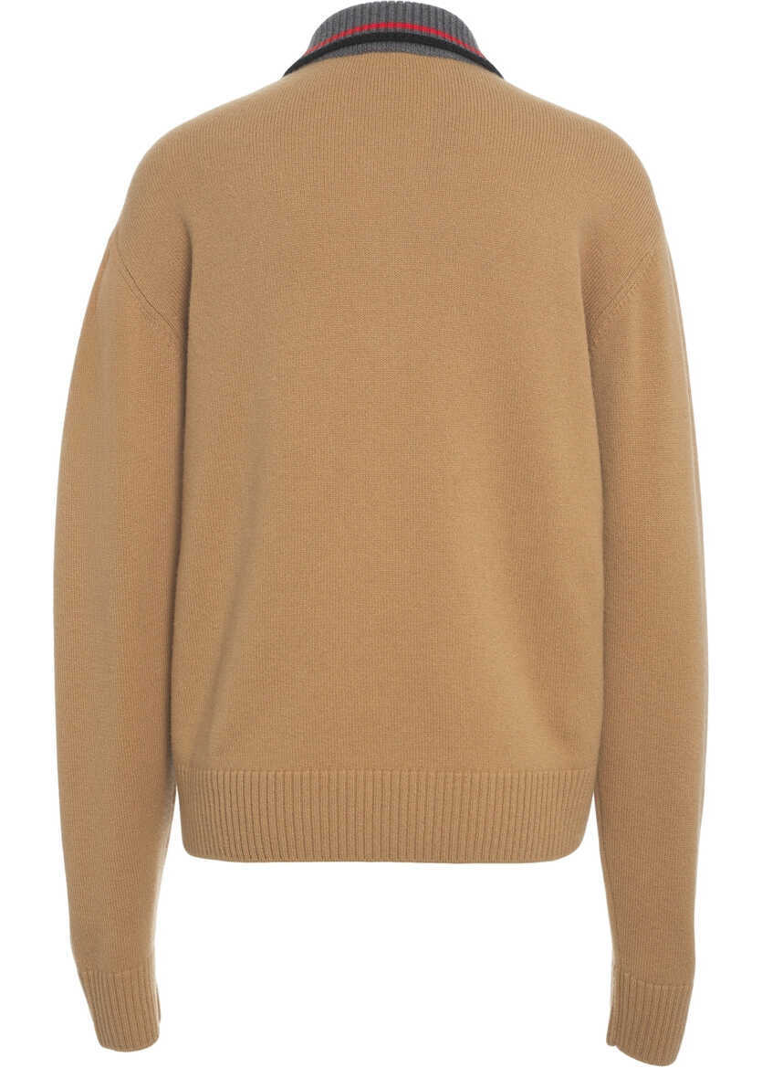 Tricouri Polo N21 Knit polo shirt Beige Femei (BM 19032571) 4