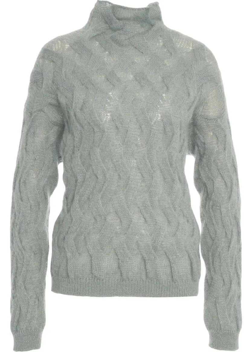Pulovere Semicouture Cable knit sweater Grey Femei (BM 19032586) 2
