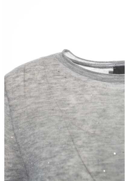 Pulovere Pinko Sweater with Lurex Inserts Grey Femei (BM 19032589) 4
