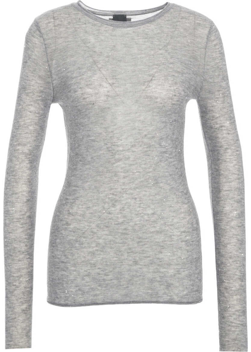 Pulovere Pinko Sweater with Lurex Inserts Grey Femei (BM 19032589) 6