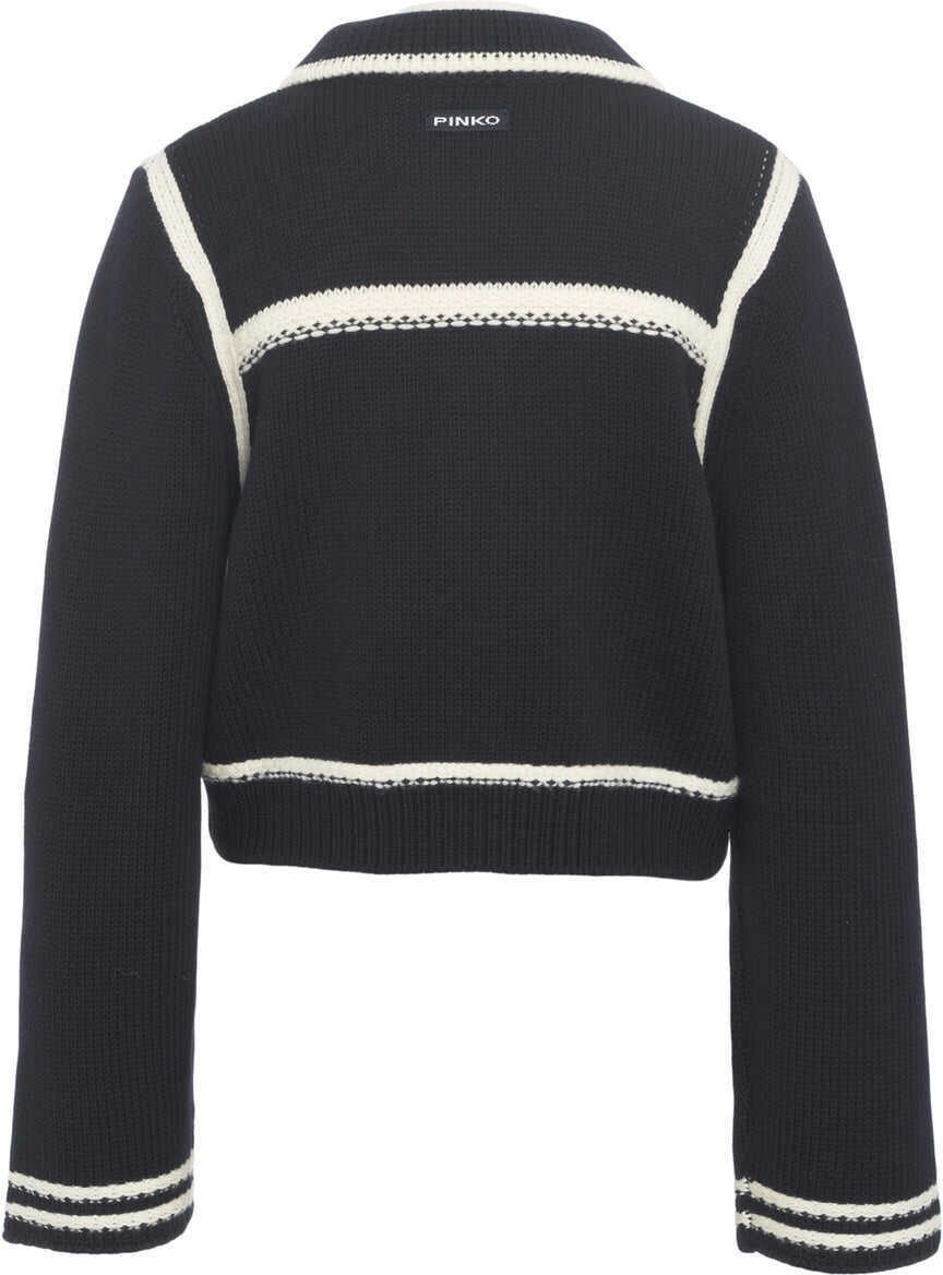 Cardigane Pinko Knit Cardigan Sulcis Black Femei (BM 19032598) 3