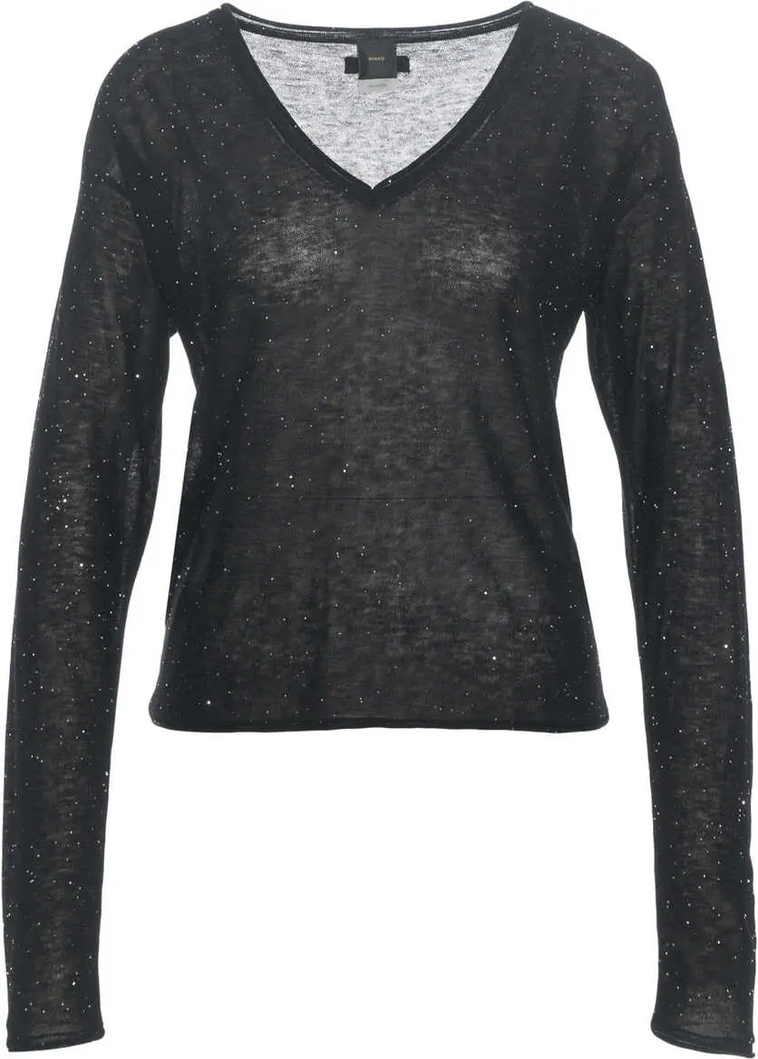 Pulovere Pinko Sweater with Glitter Finish Salomone Black Femei (BM 19032601) 1