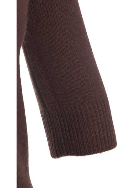 Pulovere casual Pinko Pullover with Rhinestones Emilia Brown Femei (BM 19032631) 5