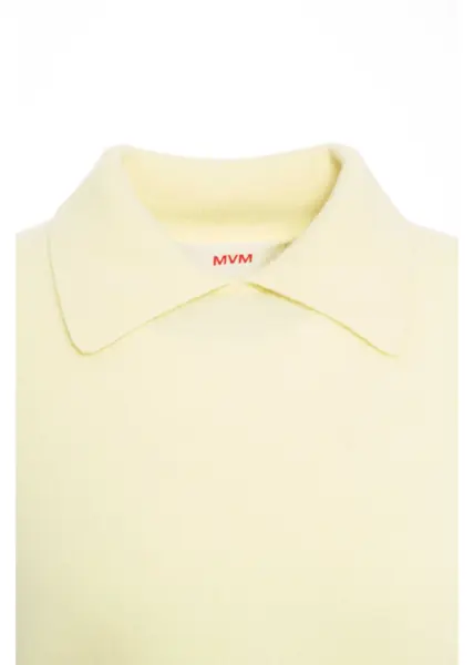 Tricouri Polo MVM Cashmere sweater Yellow Femei (BM 19032646) 4