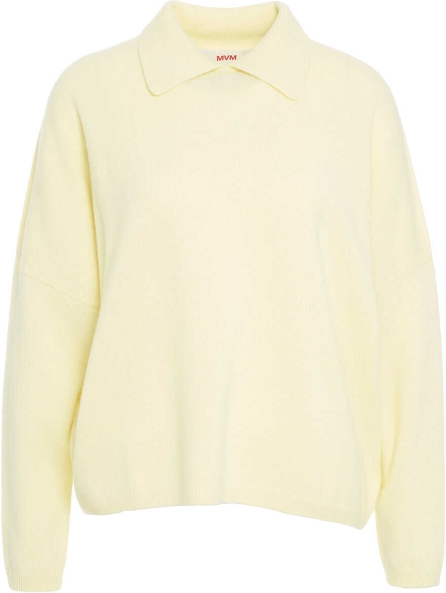 Tricouri Polo MVM Cashmere sweater Yellow Femei (BM 19032646) 6