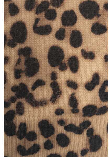 Pulovere Semicouture Sweater with animal print Brown Femei (BM 19032655) 6