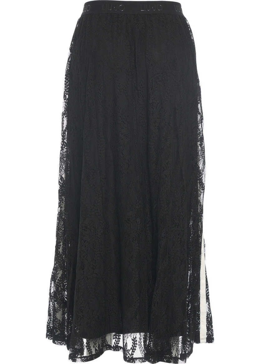 Fuste lungi Liu Jo Lace maxi skirt Black Femei (BM 19032697) 5