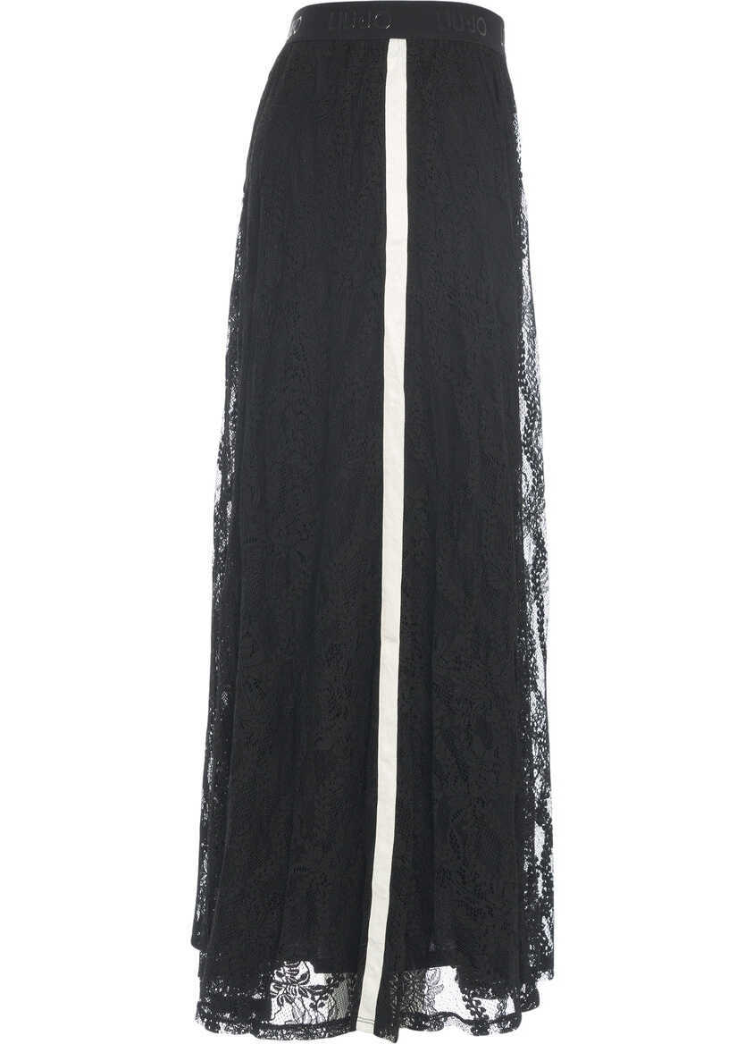 Fuste lungi Liu Jo Lace maxi skirt Black Femei (BM 19032697) 6