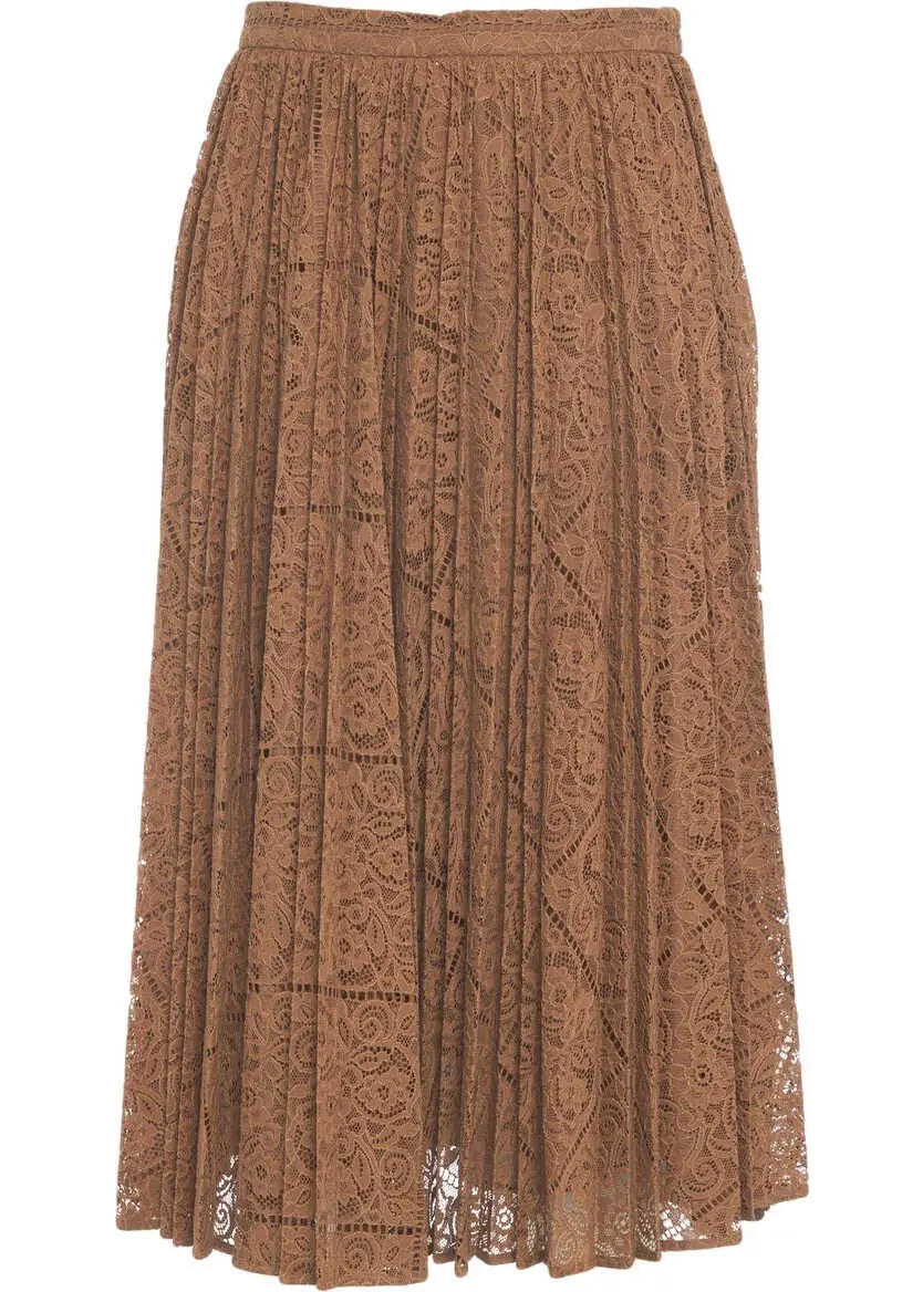 Fuste lungi Max Mara Pleated Maxi Skirt Leandro Beige Femei (BM 19032724) 1