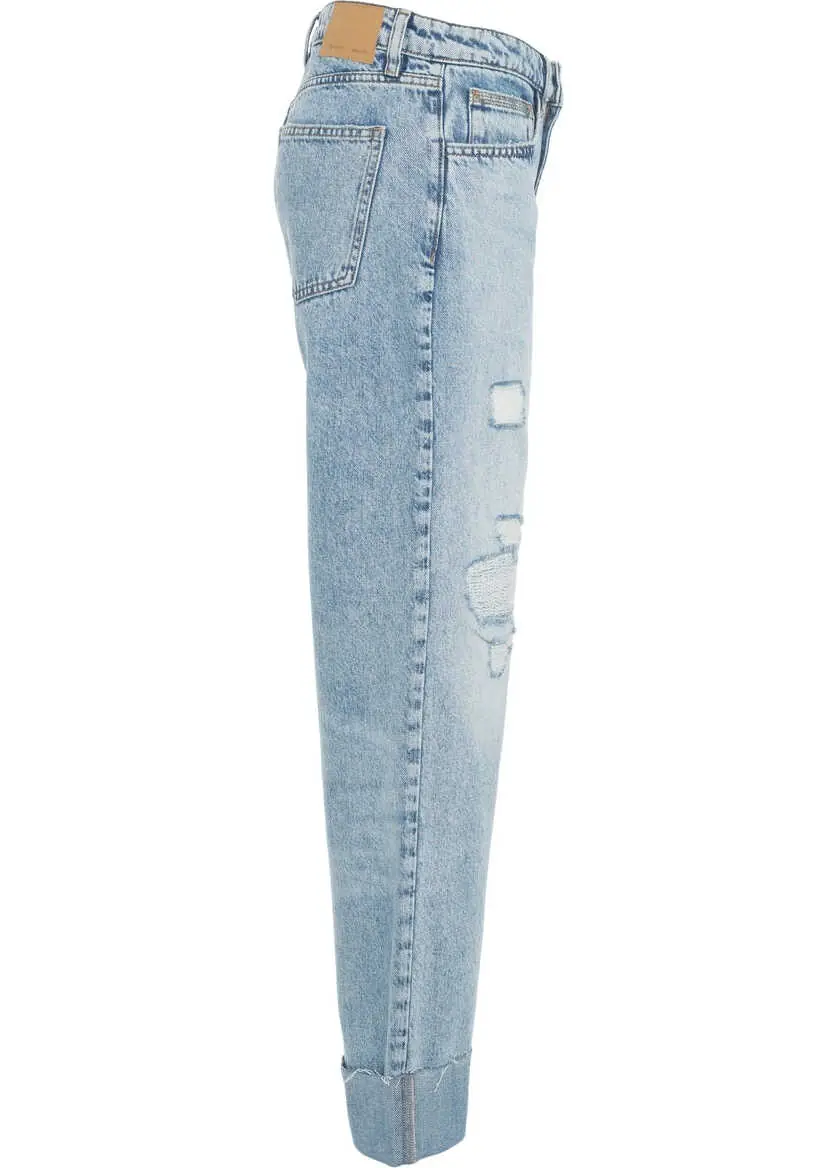 Blugi evazati Seventy & Mochi Wide leg jeans Stevie Turn Up Blue Femei (BM 19032778) 6