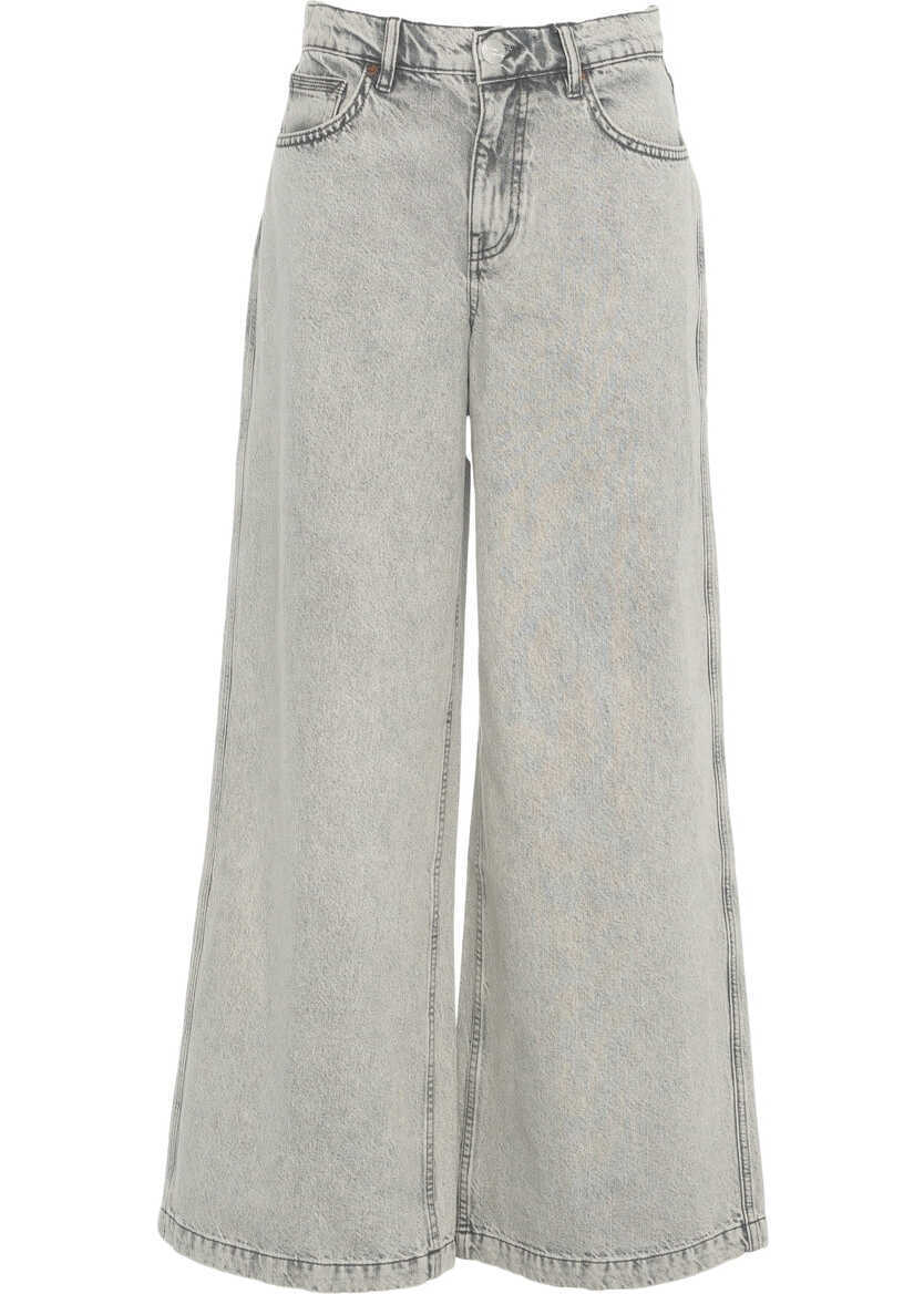 Blugi evazati Seventy & Mochi Wide leg jeans Silver Lining Grey Femei (BM 19032802) 2