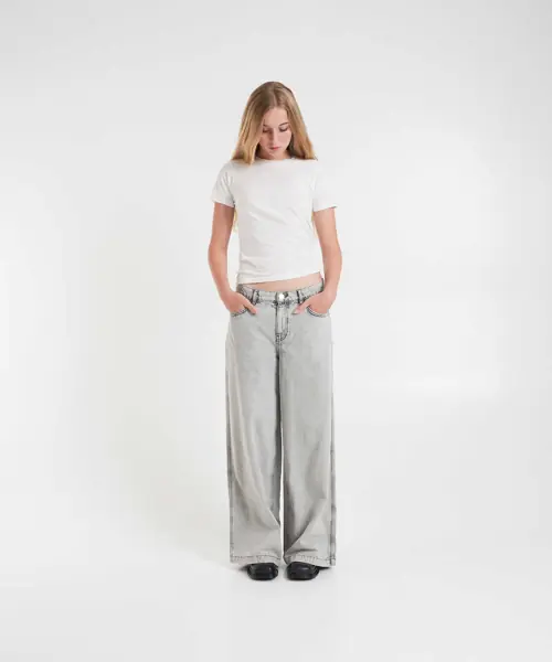 Blugi evazati Seventy & Mochi Wide leg jeans Silver Lining Grey Femei (BM 19032802) 3
