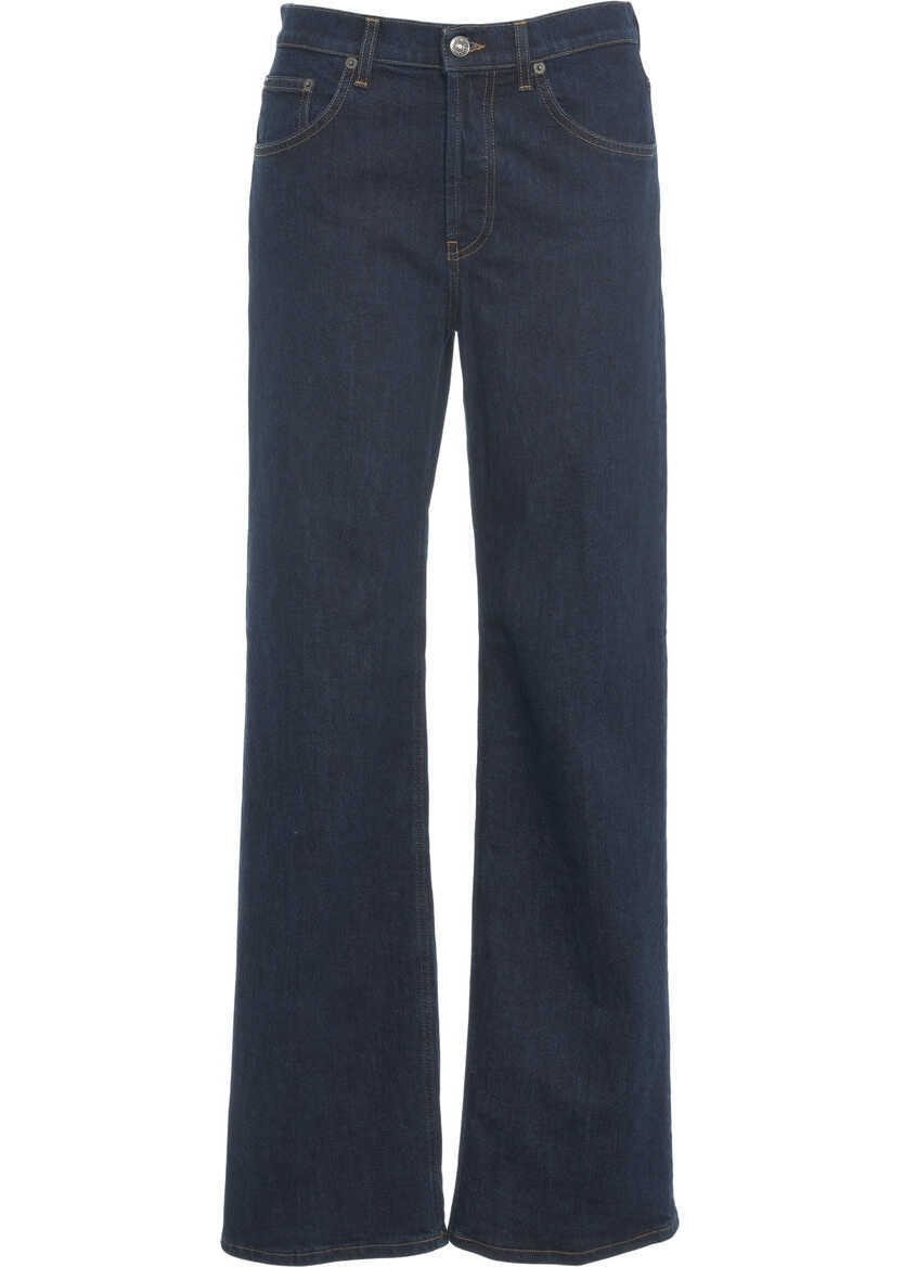 Blugi evazati Dondup Wide leg jeans Jacklyn Blue Femei (BM 19032829) 2