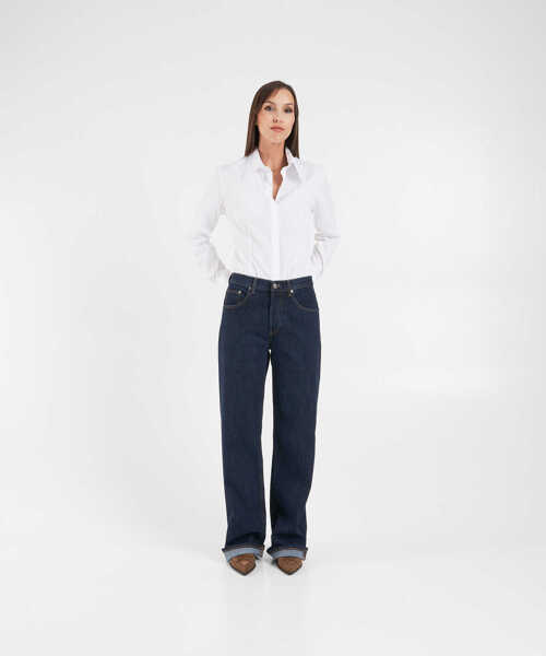 Blugi evazati Dondup Wide leg jeans Jacklyn Blue Femei (BM 19032829) 3