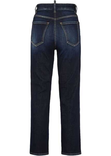 Blugi drepti DSQUARED2 Straight leg jeans Blue Femei (BM 19032856) 2