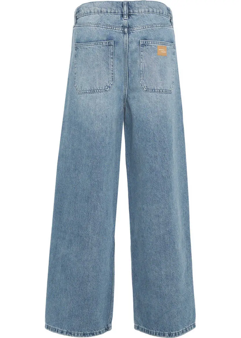 Blugi evazati Seventy & Mochi Wide leg jeans Ali tab Blue Femei (BM 19032871) 6