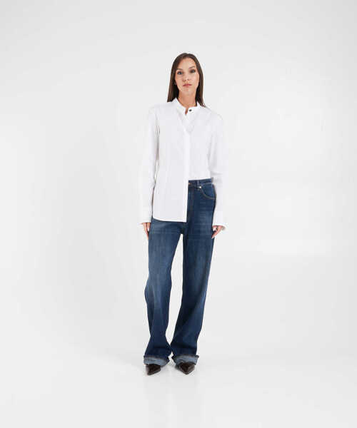 Blugi evazati Dondup Wide leg jeans Francine Blue Femei (BM 19032886) 3