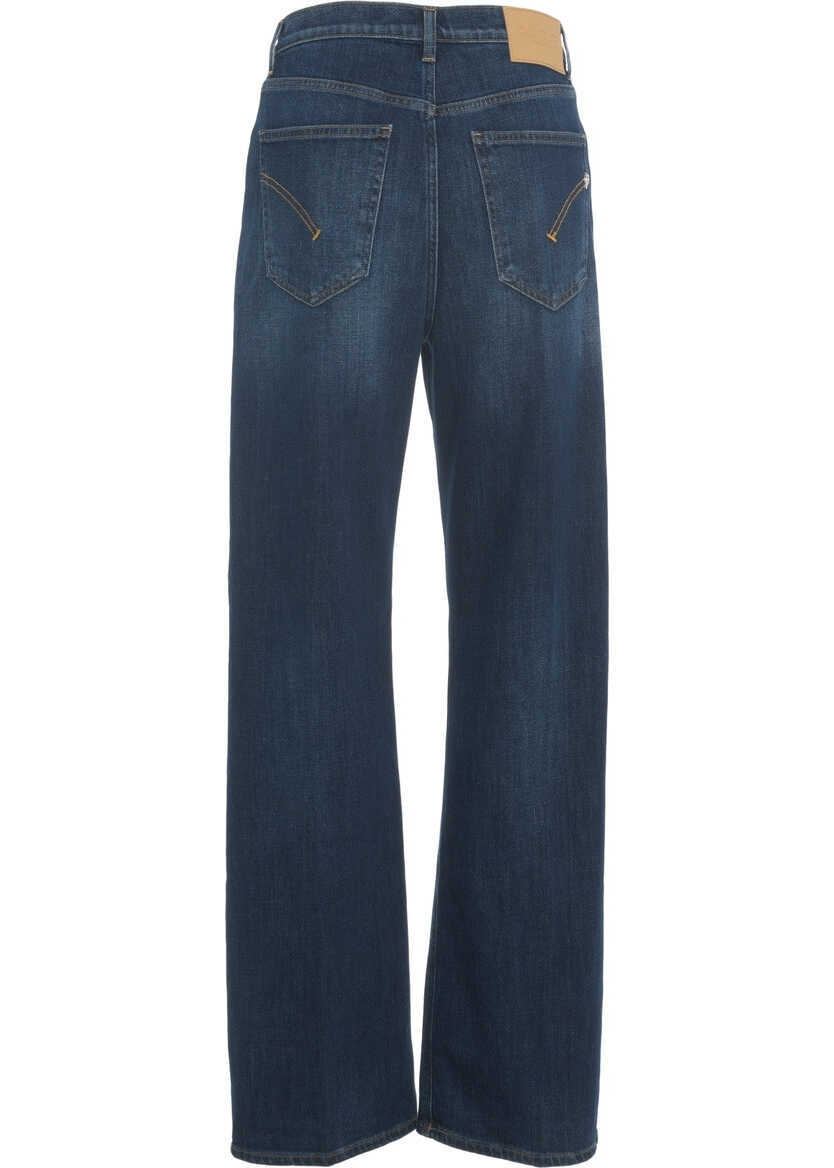 Blugi evazati Dondup Wide leg jeans Francine Blue Femei (BM 19032886) 5