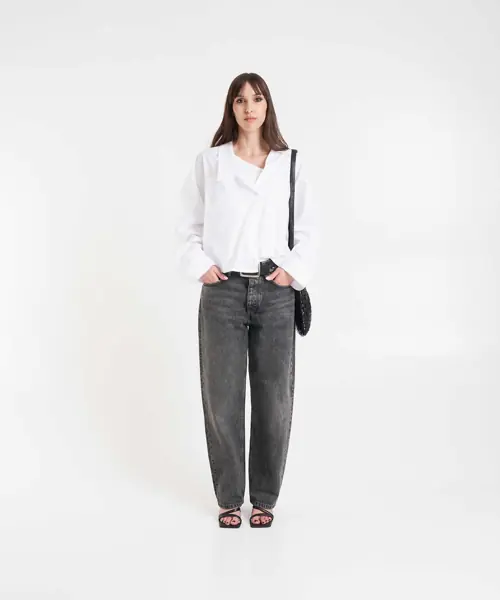 Blugi drepti Won Hundred Straight Leg Jeans Alexandra Black Femei (BM 19032895) 4