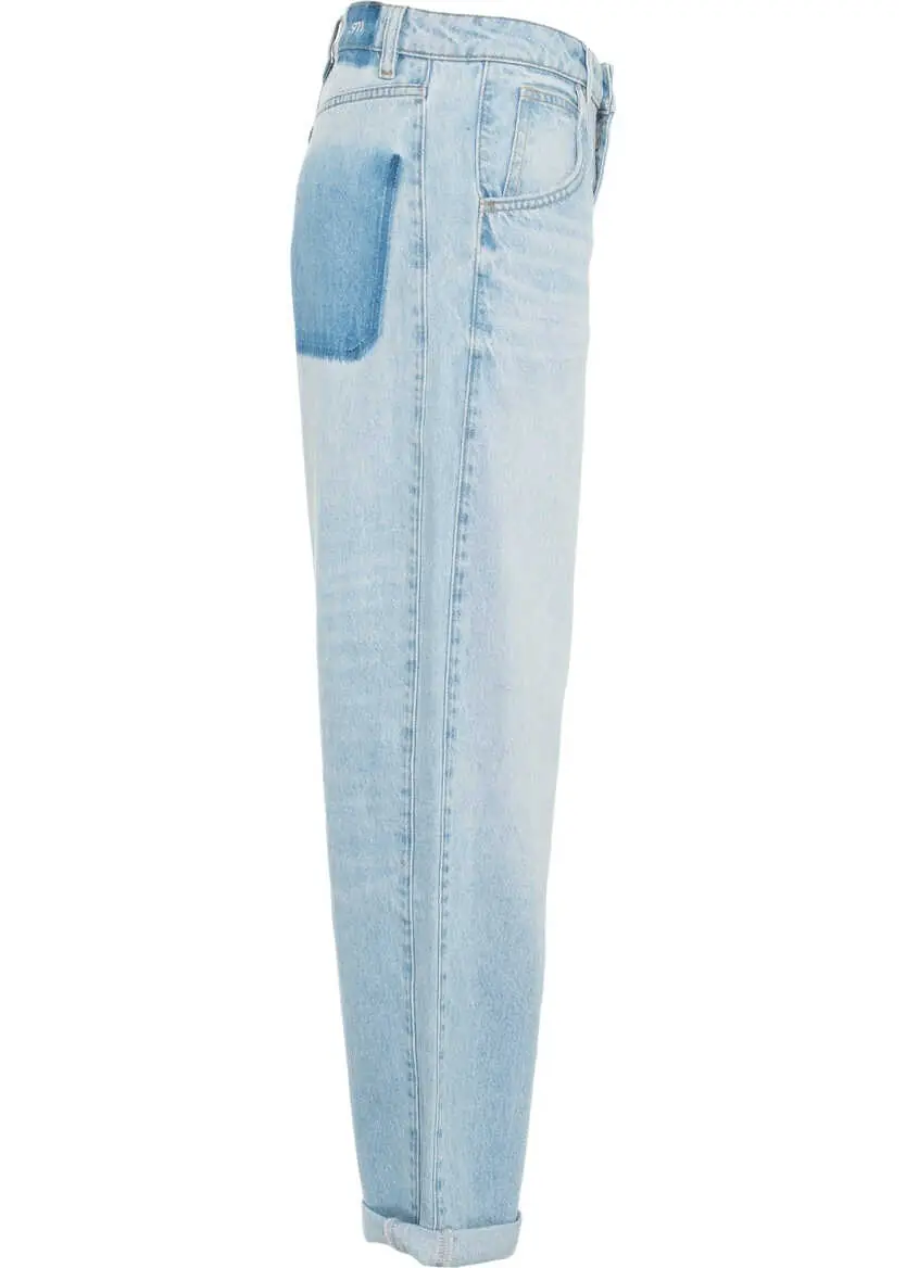 Blugi evazati Seventy & Mochi Wide leg jeans Turn up bo Blue Femei (BM 19032901) 5