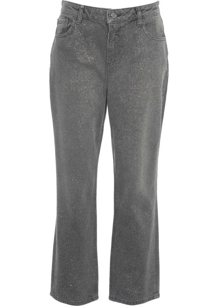 Blugi drepti Liu Jo Jeans with glitter finish Grey Femei (BM 19032913) 1