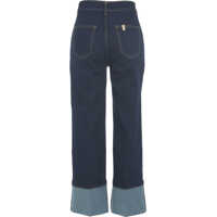Blugi drepti Dama - Blugi drepti Liu Jo Straight Leg Jeans with cuffs Blue Femei (BM 19032931) - B-mall.ro