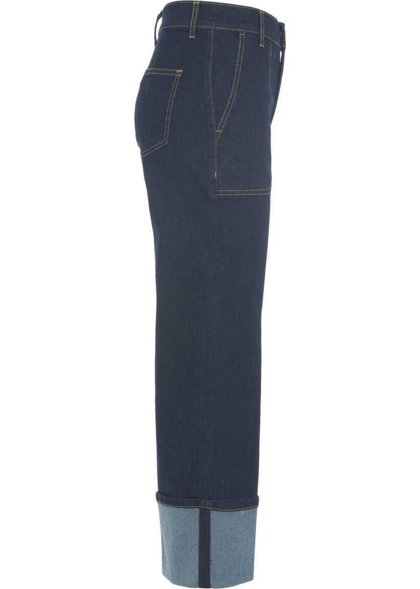 Blugi drepti Liu Jo Straight Leg Jeans with cuffs Blue Femei (BM 19032931) 6