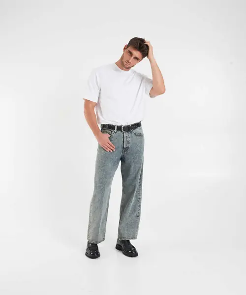 Blugi evazati Nine in the morning Loose fit jeans Blue Barbati (BM 19032937) 3