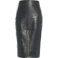 Fuste lungi Elisabetta Franchi Pencil skirt with crocodile embossing
